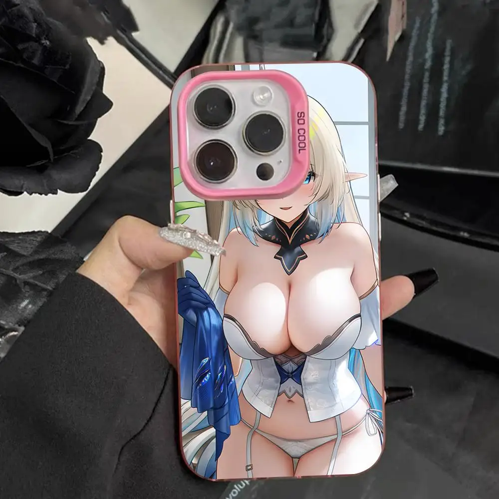 حافظة لهاتف آيفون 17 16 15 14 13 12 11 X XR XS 8 7 Pro Max Plus غطاء وردي شفاف للهواتف الذكية