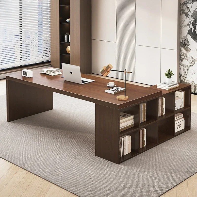 Solid wood desktop desk simple living room home bedroom corner solid wood computer desk log wind