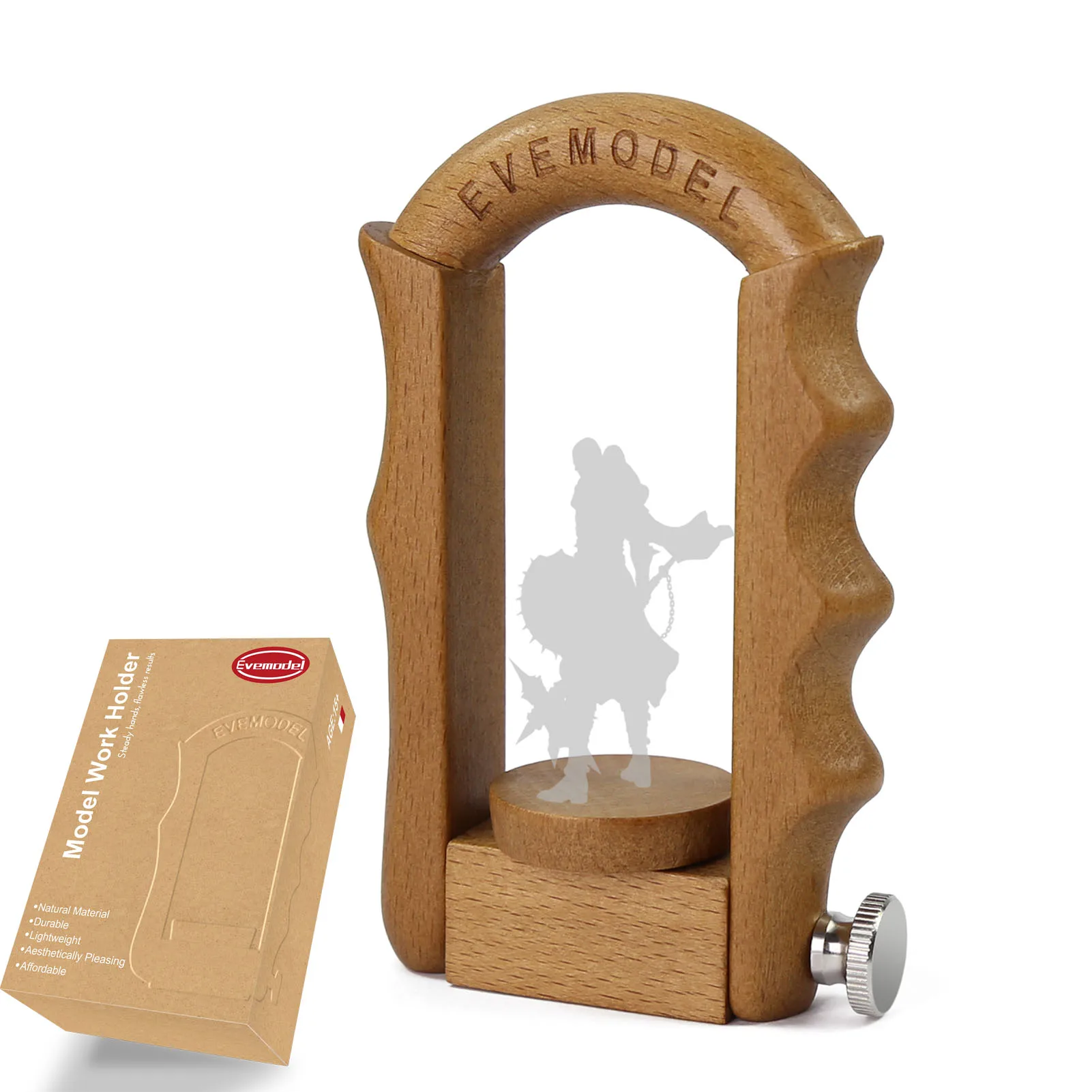 Emododel Handle Pintura Miniatura para Soldados, Modelo de Madeira Suporte De Trabalho, Artesanato, Gundam, Wargames, Rotação De 360 °