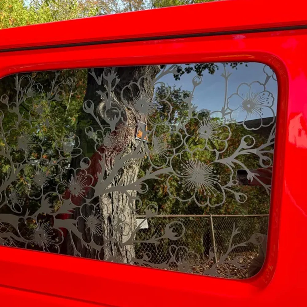 Cherry Blossom Branch Car Sticker Triangular Window Decoration Universal All Vehicles Accessories Waterproof Vinyl Decals