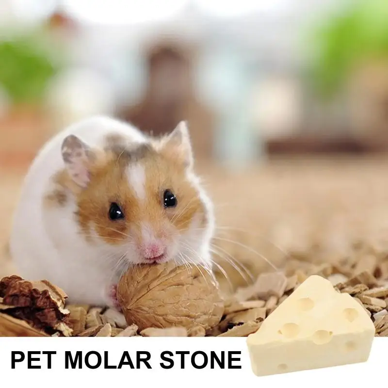 Calcium Grinding Stones For Hamsters Cheese Shape Calcium Stone Chew Toys Mineral Chew Toy Small Chewing Toys For Gerbil Small