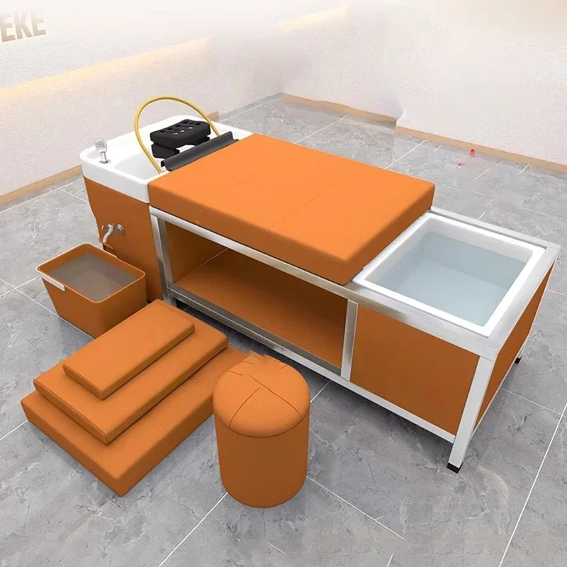 

Hair Shampoo Massage Bed Single Sleeping Water Foot Therapy Hairdressing Men's Shaving Salon Stretcher Camillas Masaje Spa