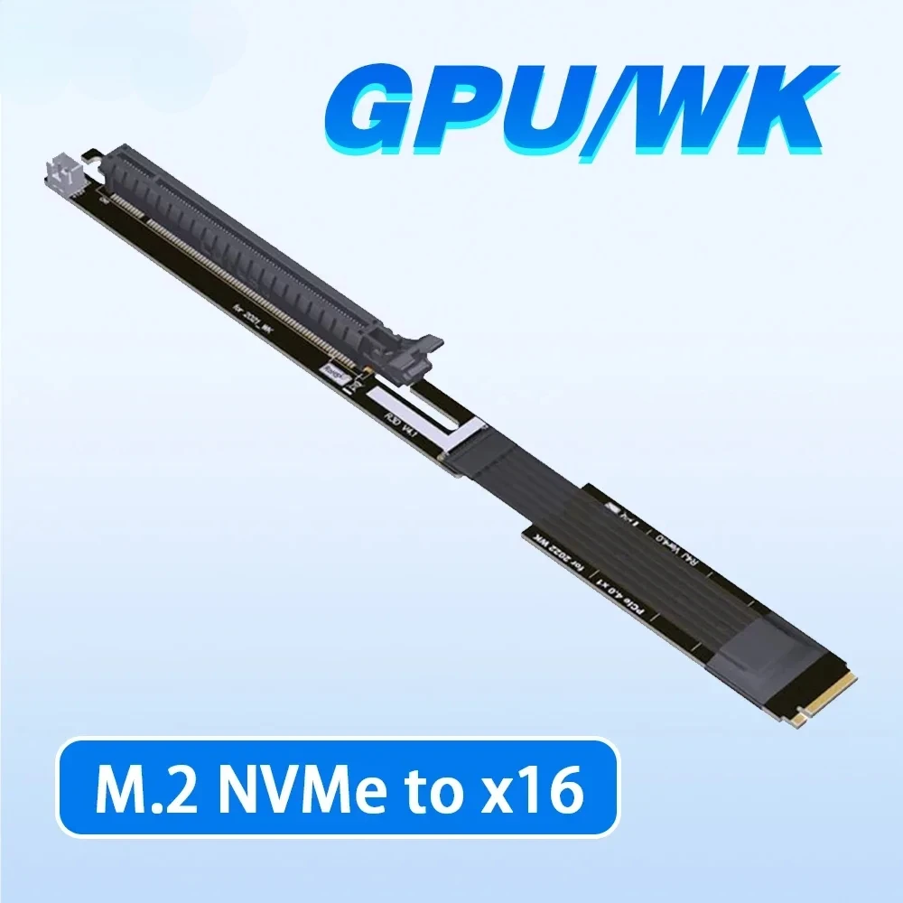 

ADT-Link M.2 NVMe to PCIe x16 4.0 Riser Jumper PCI-E 16x Gen4 to M2 Graphics Card AMD Nvidia GPU/WK BTC Mining Extension Adapter