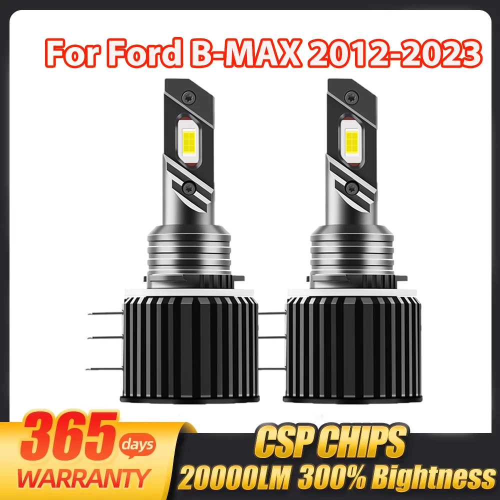 

H15 LED Headlight Bulbs CANBUS 6000K White 20000LM Car LED High Beam DRL Driving Lamp With Cooling Fan For Ford B-MAX 2012-2023