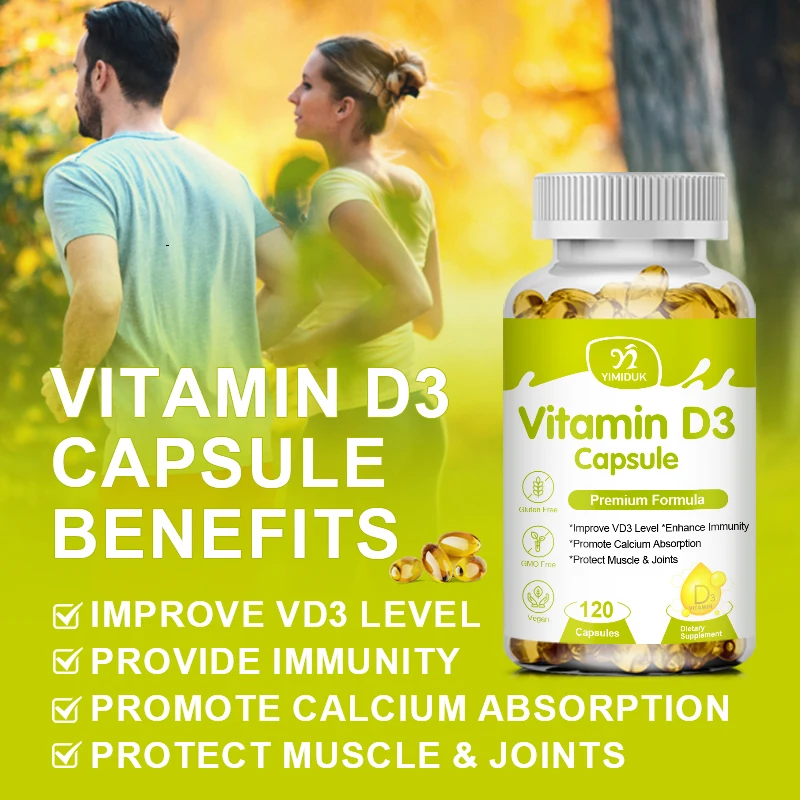 Vitamin D Ergänzung-Immun unterstützung, gesunde Muskel funktion und Knochen gesundheit, Vitamin D3-Kapseln 50.000 iu