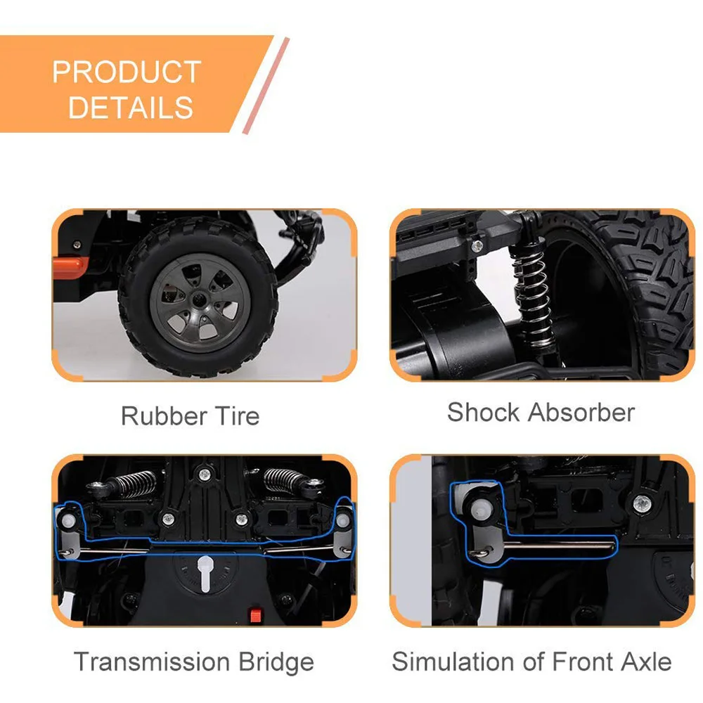 

Rc Car Retro Beetle Styles 2.4Ghz 1/18 2Wd Big Wheel Off-Road Remote Control Vintage Vehicle Rtr for Boys Kids Gift
