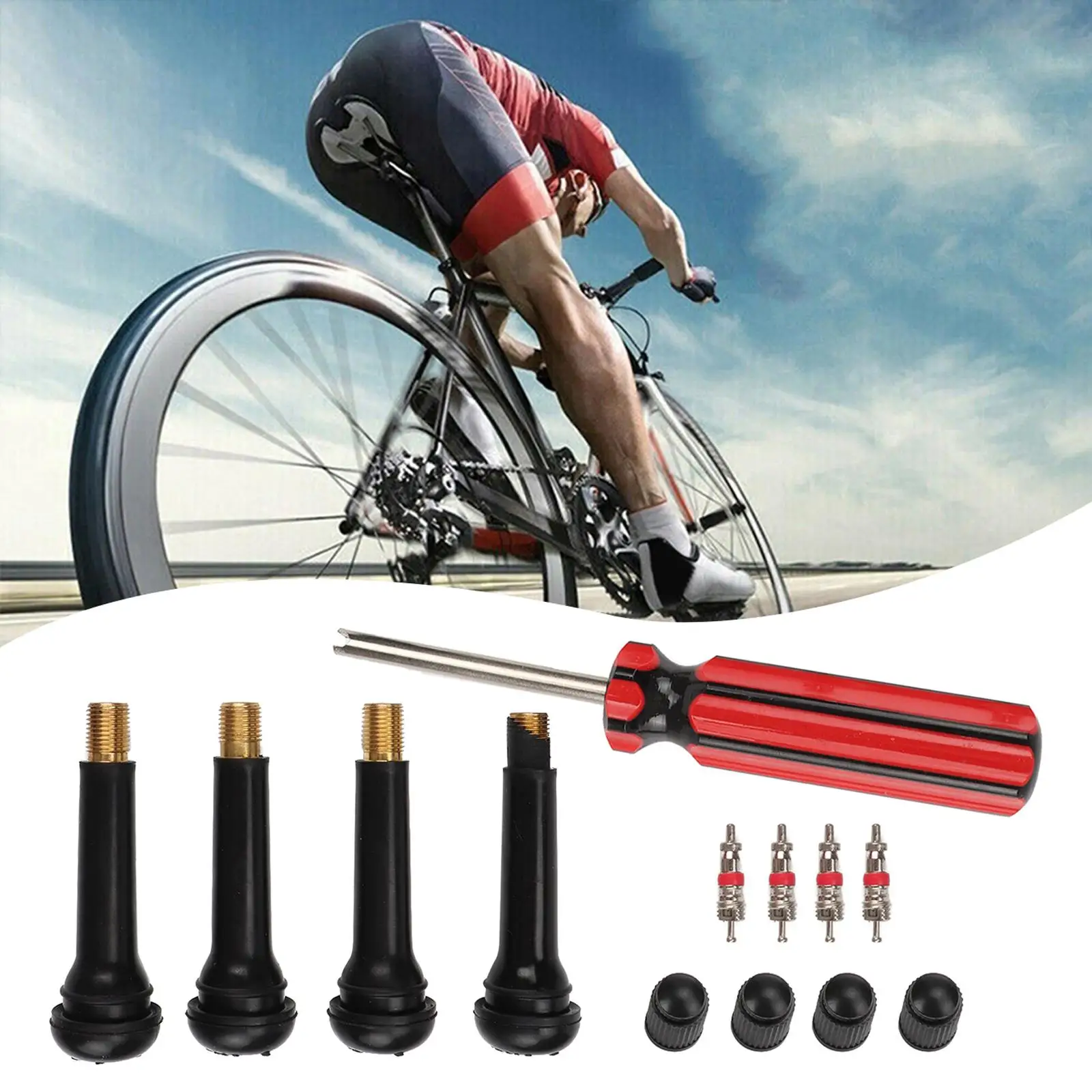 

Инструмент для установки и снятия вентилей шин, набор для ремонта колес мотоциклов, автомобилей, грузовиков, внедорожников (металл/резина)