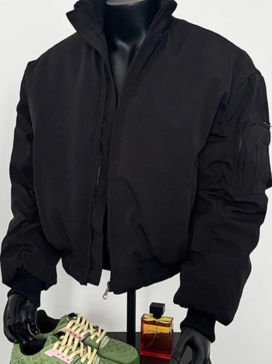 معطف رجالي من American Sle Pilot Jaet للربيع والخريف غير رسمي للبيسبول Sle فضفاض مناسب لملابس العمل بياقة واقفة