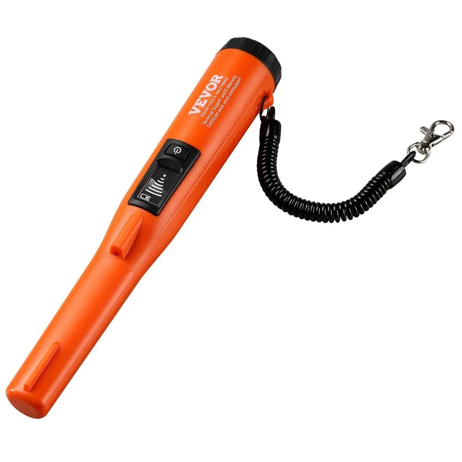 

Metal Detector Pinpointer IP68 Fully Waterproof Handheld Pin Pointer Wand 4.5 Detection Depth 3 Modes LCD Screen Treasure Hunt