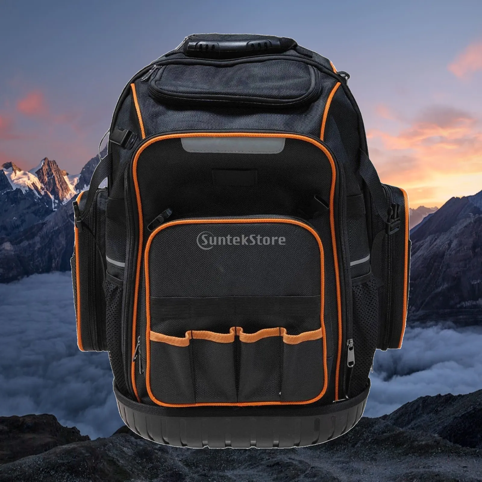 Heavy Duty Backpack Tool Bag Rugged Rolling Trolley Utility Carrier for Technician Multitool Pouch