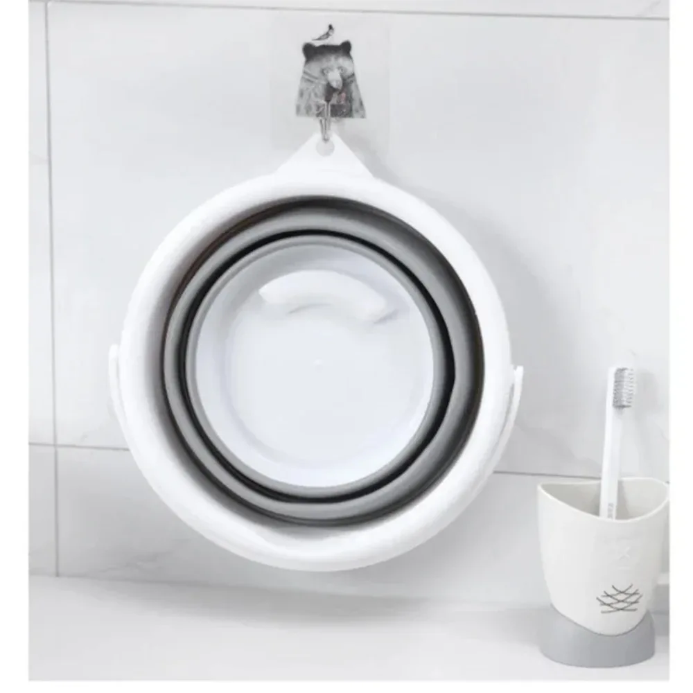 3L Silikon-Klappeimer, zusammenklappbar, für Autowäsche, Verwendung für Outdoor, Camping, Angeln, Reisen, tragbare Reinigung und Wasserspeicherung