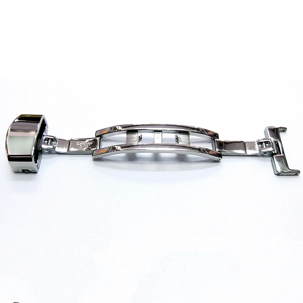 

Stainless Steel Watch Clasp 18Mm Durable Push Button Deployment Buckle For Watch Band Strap Replacement Connector Accessory