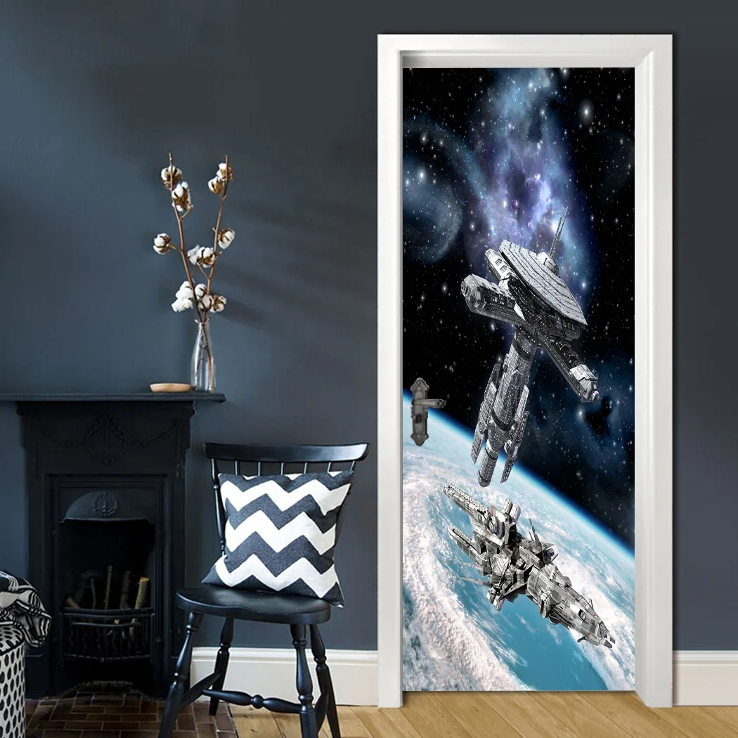 Door sticker wallpaper, personalized door sticker mural PVC door sticker DIY home decoration decals