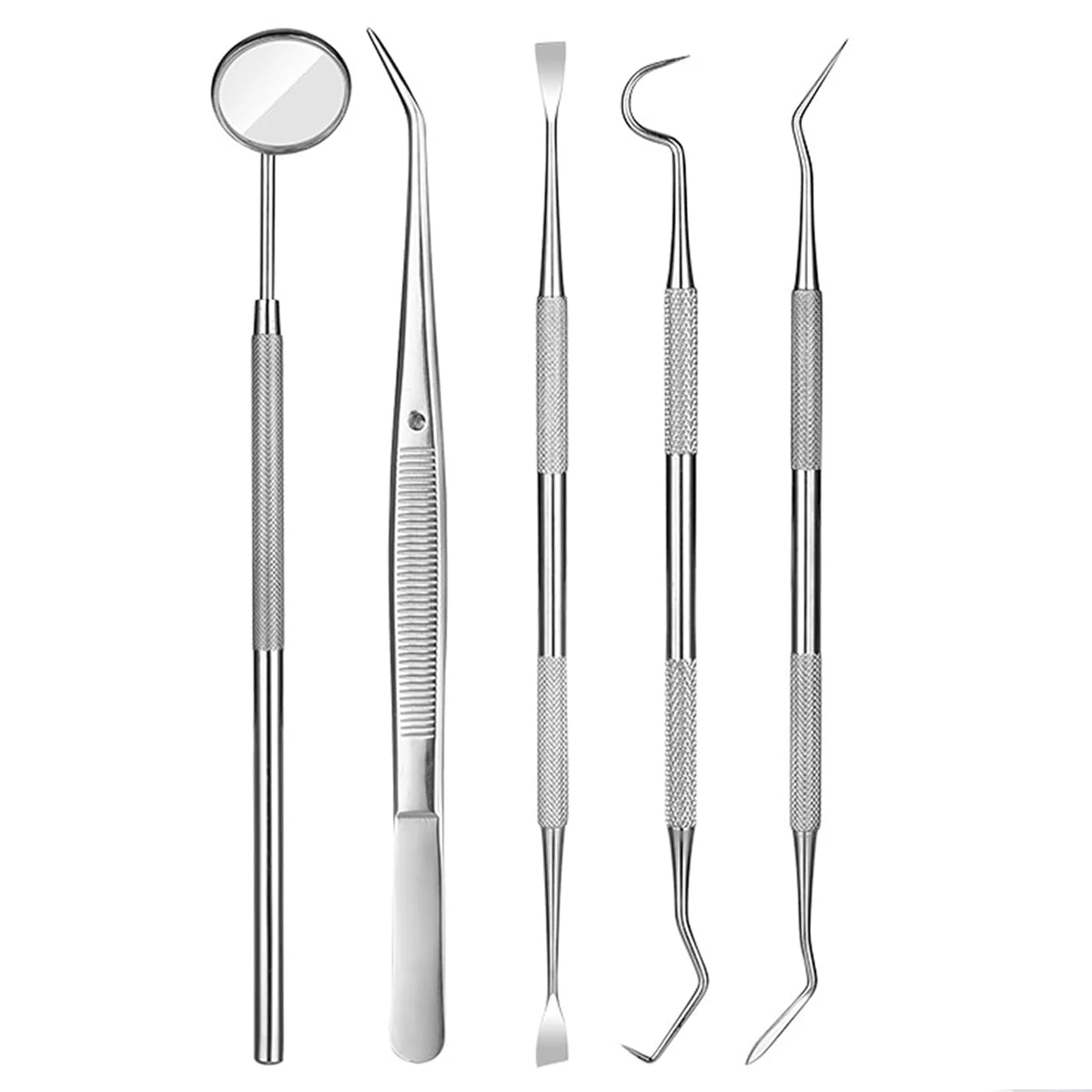 1Set Dental Mirror Sickle Tartar Scaler Teeth Pick Spatula Dental Laboratory Equipment Dentist Oral Care Tooth Cleaning Tools