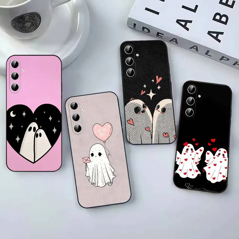 Sweet Cartoon Ghost Heart Red Pattern Fashion Phone Case  Cover For Samsung Galaxy A12 22,32,52,53,71,73, Note9,10,20 Ultra