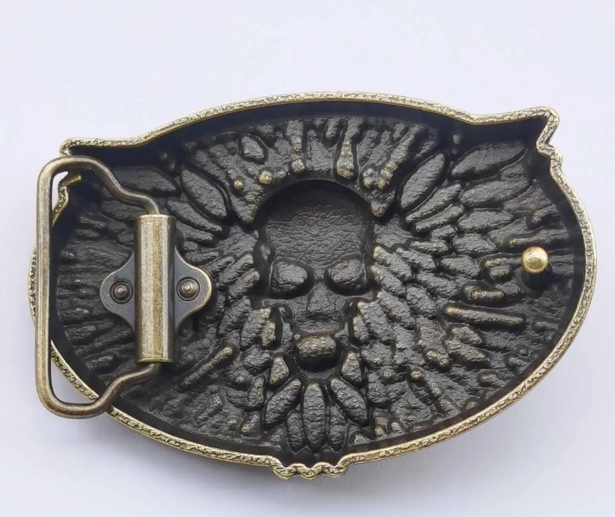 The Wings of Angle Skull Belt Buckle suitable for 4cm wideth belt with continous stock