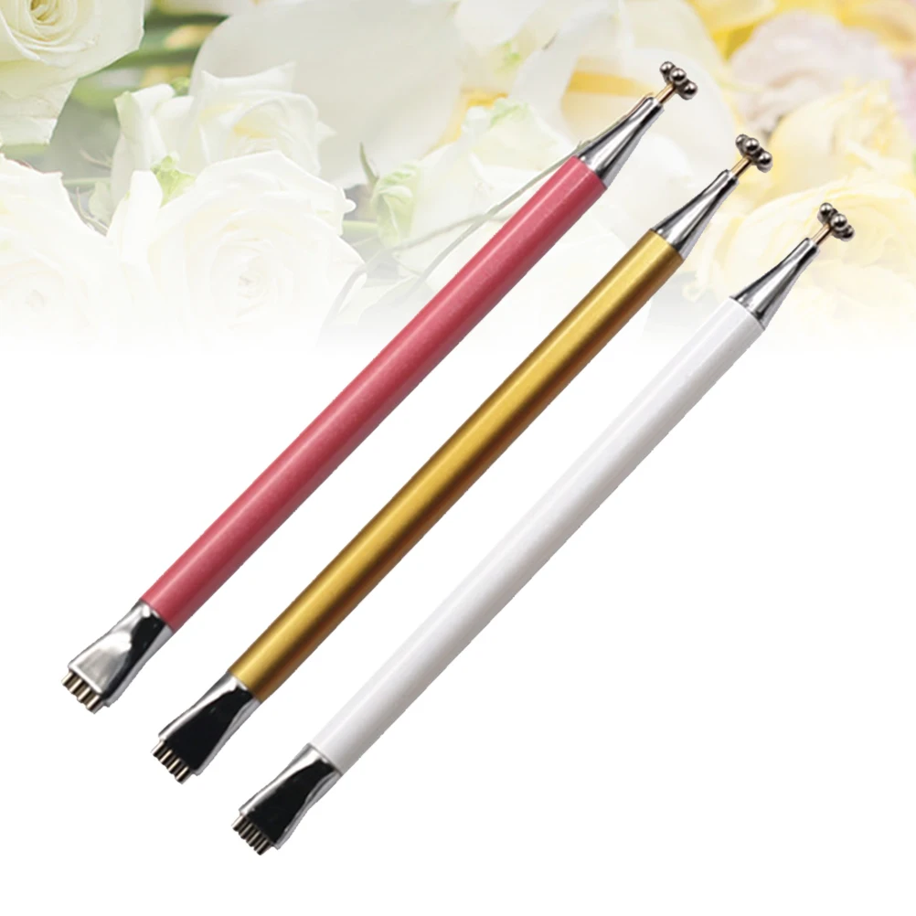 

3pcs Plum Blossom Magnet Pen Cat Eye Stick for Nails Art Magnetic Tool Manicure 3D Effect Long-Lasting Nail Tips Easy for Salon