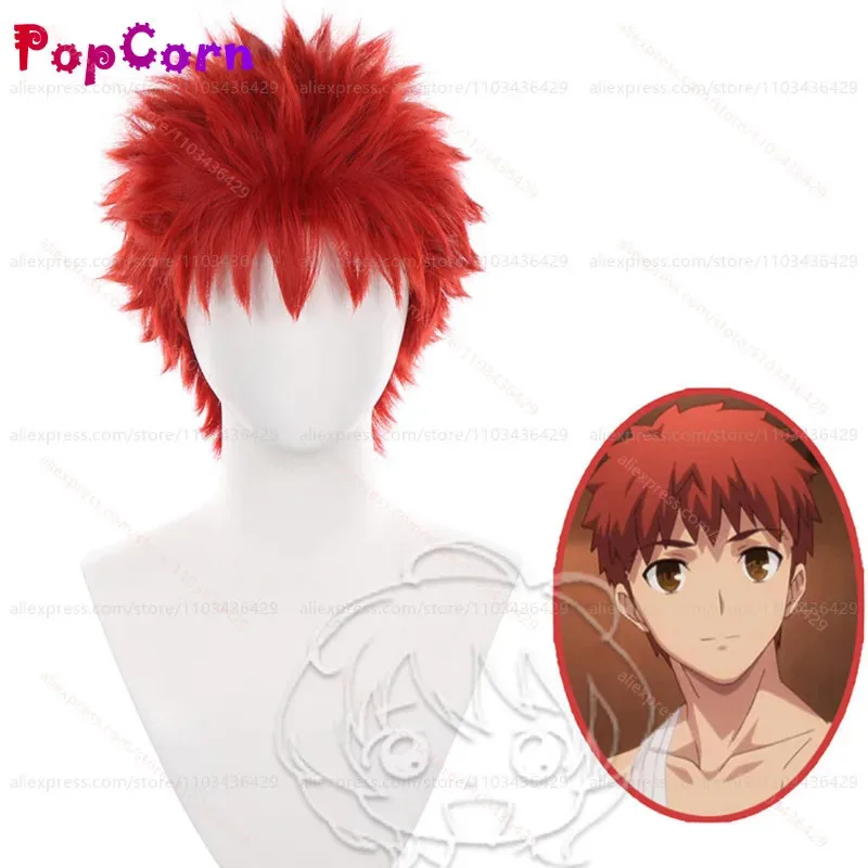 

Парик LQEmiya Shirou, короткий красный парик 25 см, аниме, парики для косплея, термостойкие синтетические парики для повседневной вечеринки, костюм на Хэллоуин, событие