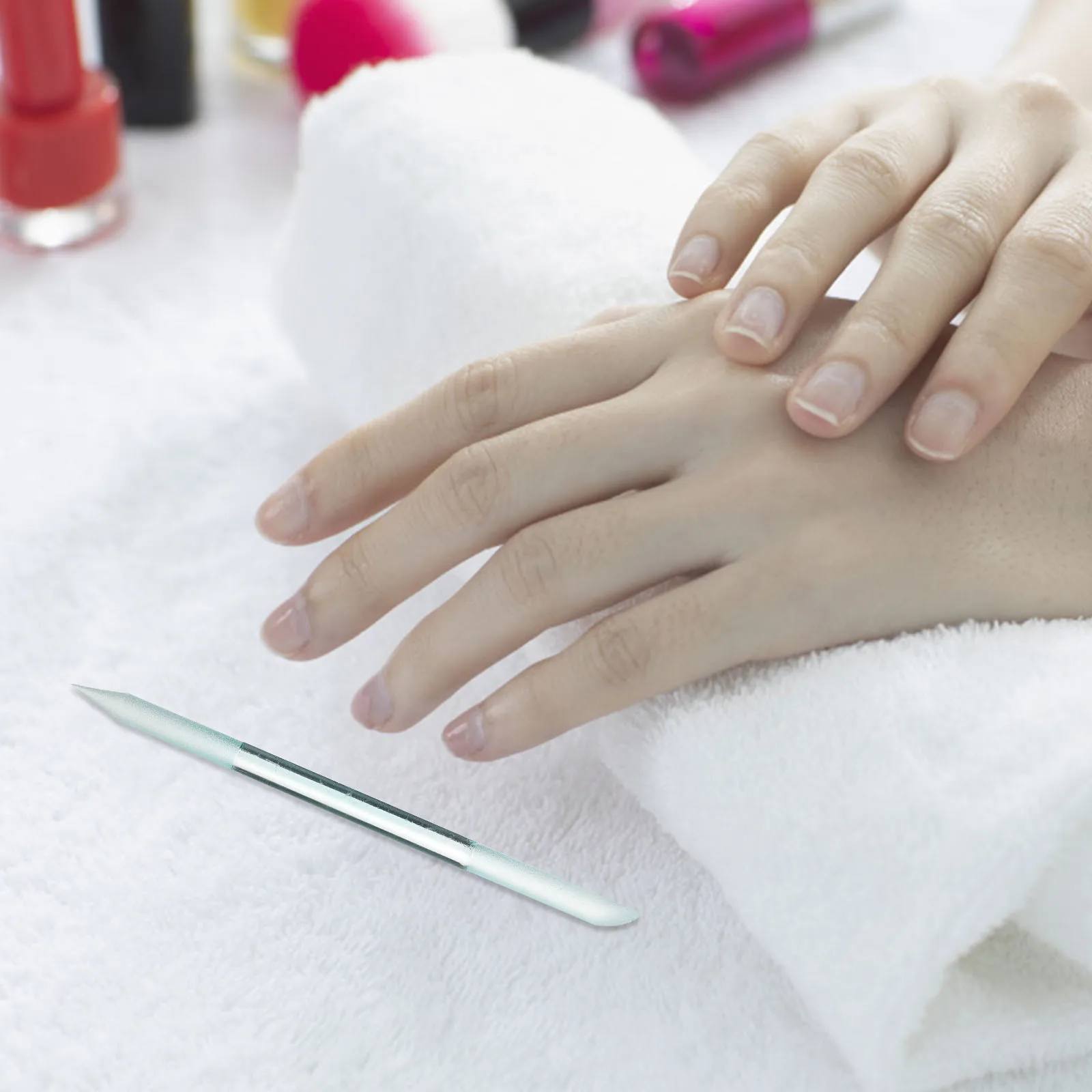 

2Pcs Glass Nail Files Reusable Nail Polishing Tools Stylish Manicure Trim Tool for Women Daily Use Salon Quality Results