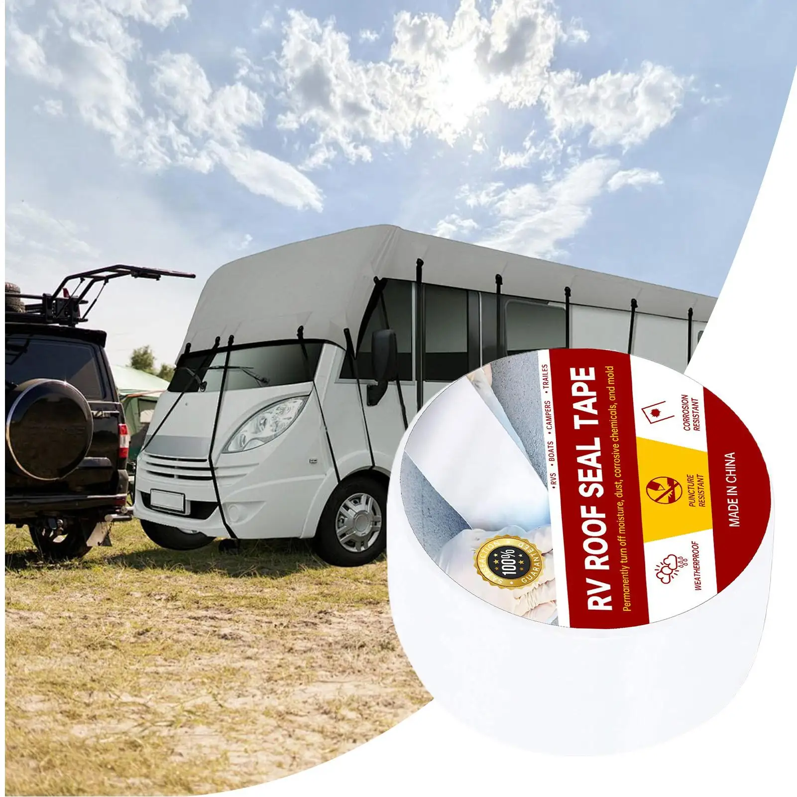 

Лента для покрытия на крышу автофургона, водонепроницаемая лента для кемпинга, крыши автомобиля, устойчивая к атмосферным воздействиям уплотнительная лента, ремонт утечки автомобиля для соединений люков на колесах