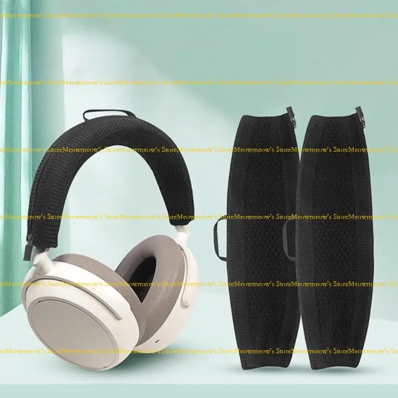 W91A 편안한 헤드 밴드 커버 슬리브 MOM 4에 이어 헤드폰 부드러운 지퍼가있는 클로저 블랙