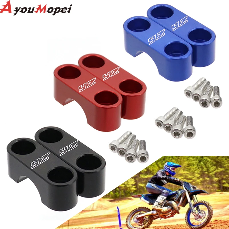 For YAMAHA YZ85 YZ80 YZ125 YZ250 Handlebar Clamping Cover Dirt Bike Bar Top Mount Clamp Cap Motorcycle Parts YZ 85/80/125/250