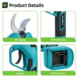 NEWBENY-Scie Électrique Sans Fil, 1500W, 8 Pouces, Rechargeable, pour le Calcul, Outils de user inage pour Batterie Makita 18V