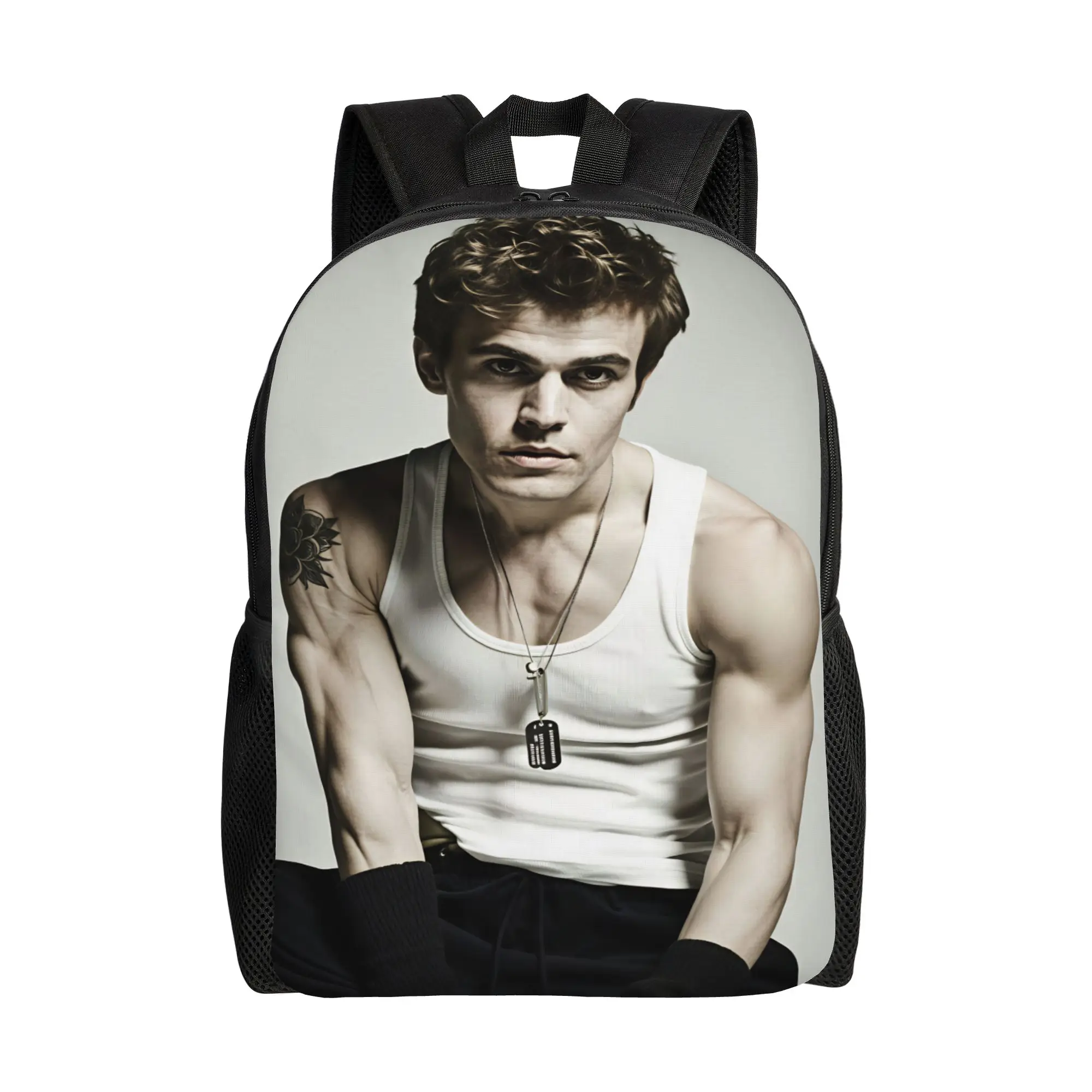 Vampire Diaries Damon Klaus  Backpack Female  Pattern Backpacks Polyester Kawaii School Bags Outdoor Style High Quality Rucksack
