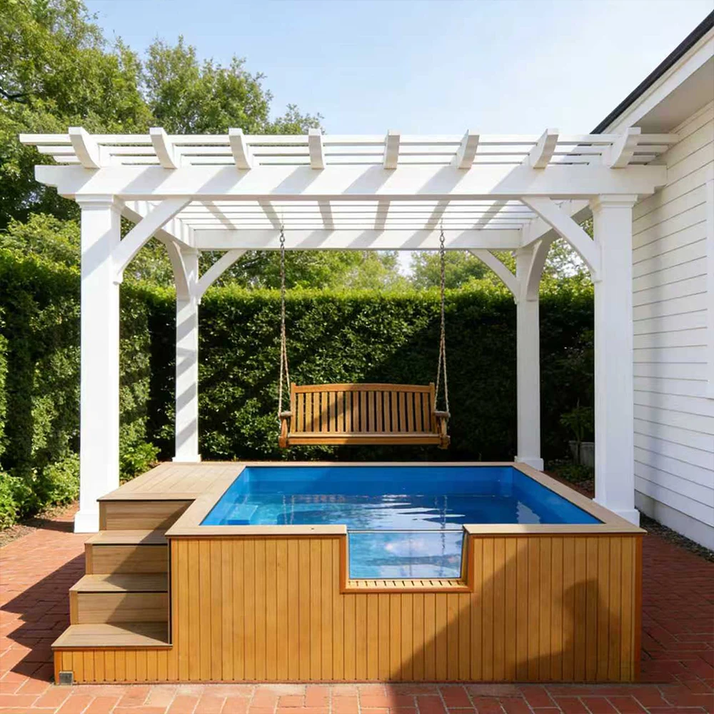 Contemporary Swimming Pool Acrylic Viewing Panel Perimeter Overflow System Modern Piscina