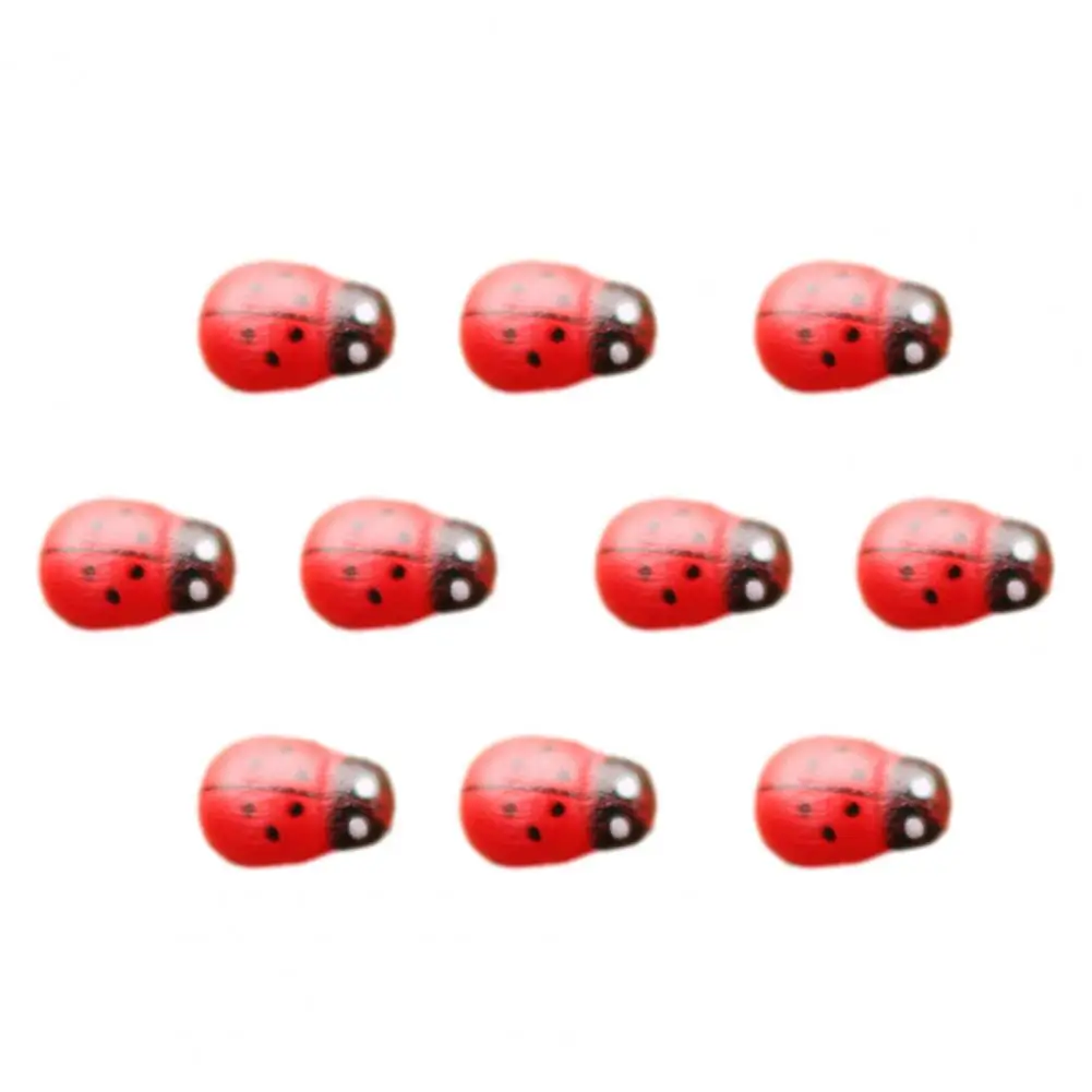 Moss Micro-landscape Decor Miniature Figurine 10 Pcs Miniature Ladybug Figurines Tiny Ladybug Statues Fairy Garden Micro