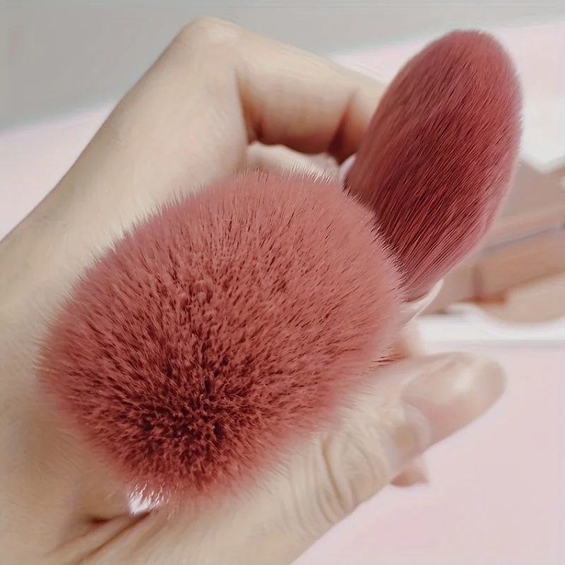 Travel-Friendly 5Pcs Makeup Brush Set with Compact Mirror & Mini Case, Versatile Eyeshadow & Loose Powder Brushes