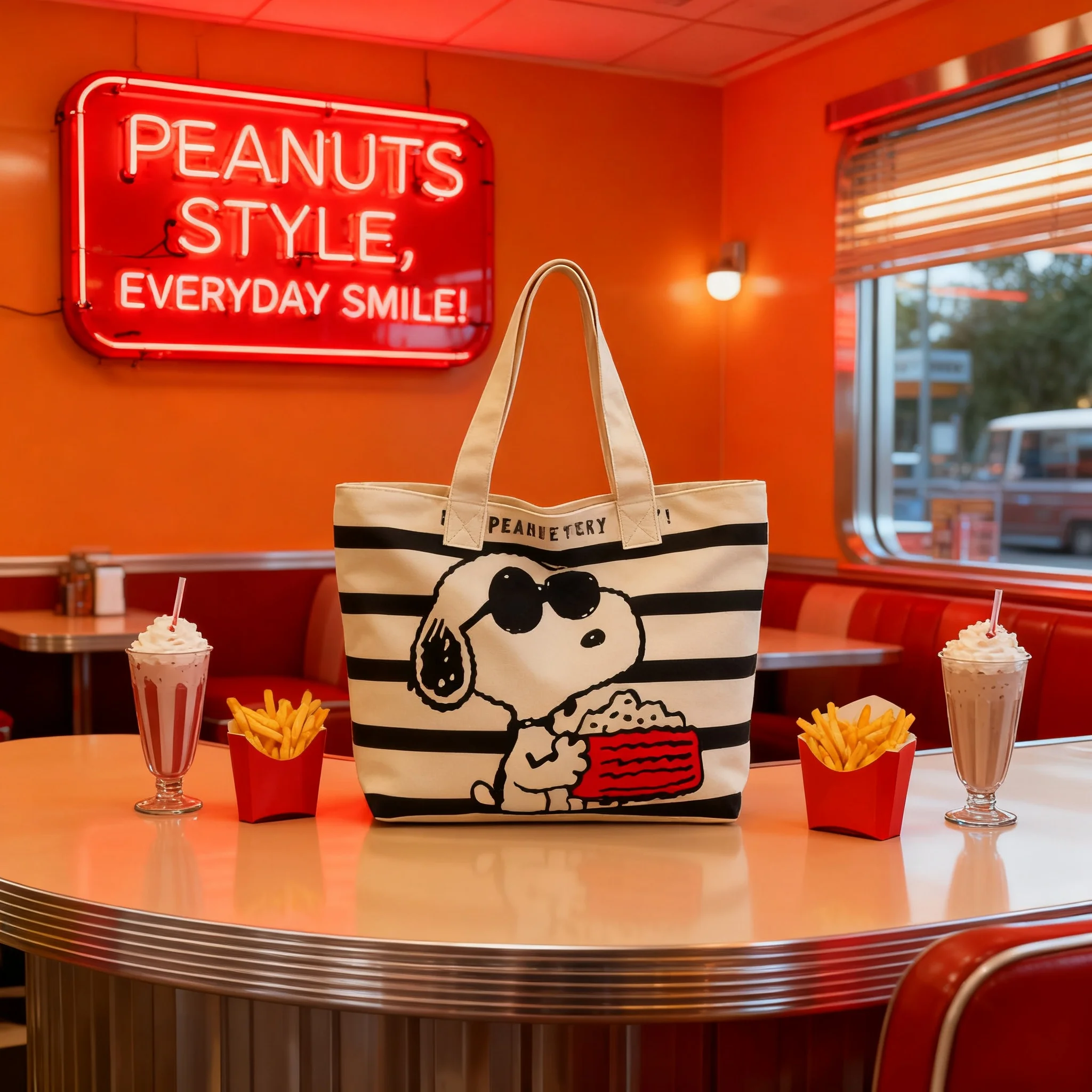Snoopy Cartoon Large Capacity Canvas Tote Bag for Women Girls Students Book Bag Cute Hot Mommy Bag Fashion School College