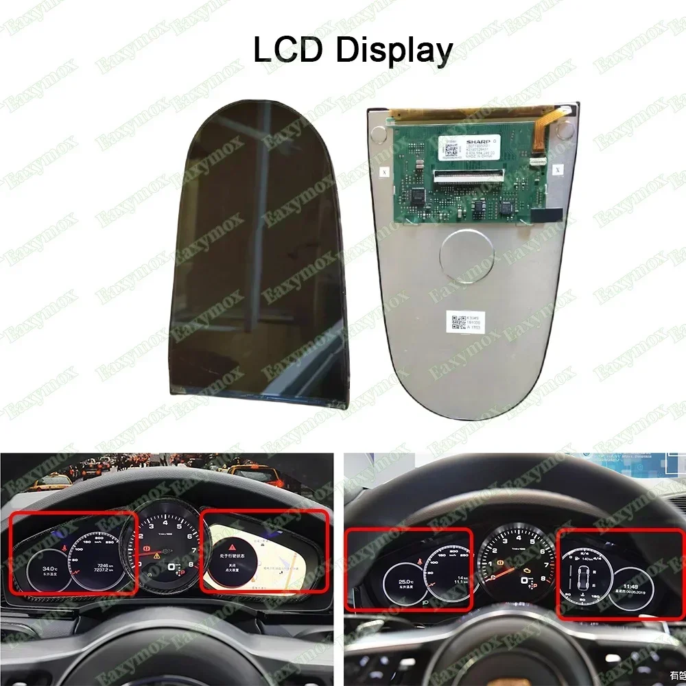 Substituição da tela do conjunto do instrumento do painel da exposição do LCD, Porsche Panamera, Cayenne 2017-2023