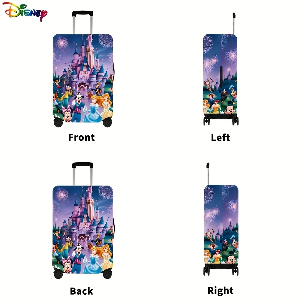Miniso elastic dust-proof suitcase cover, Disney Mickey and Minnie cartoon durable polyester fabric protector