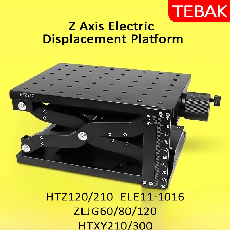 HTZ120/210 ZLJG 60/80/120 HTXY210/300 Manual Lift Z Axis Scissor Sliding Table Vertical Lift Platform Linear Displacement Stage