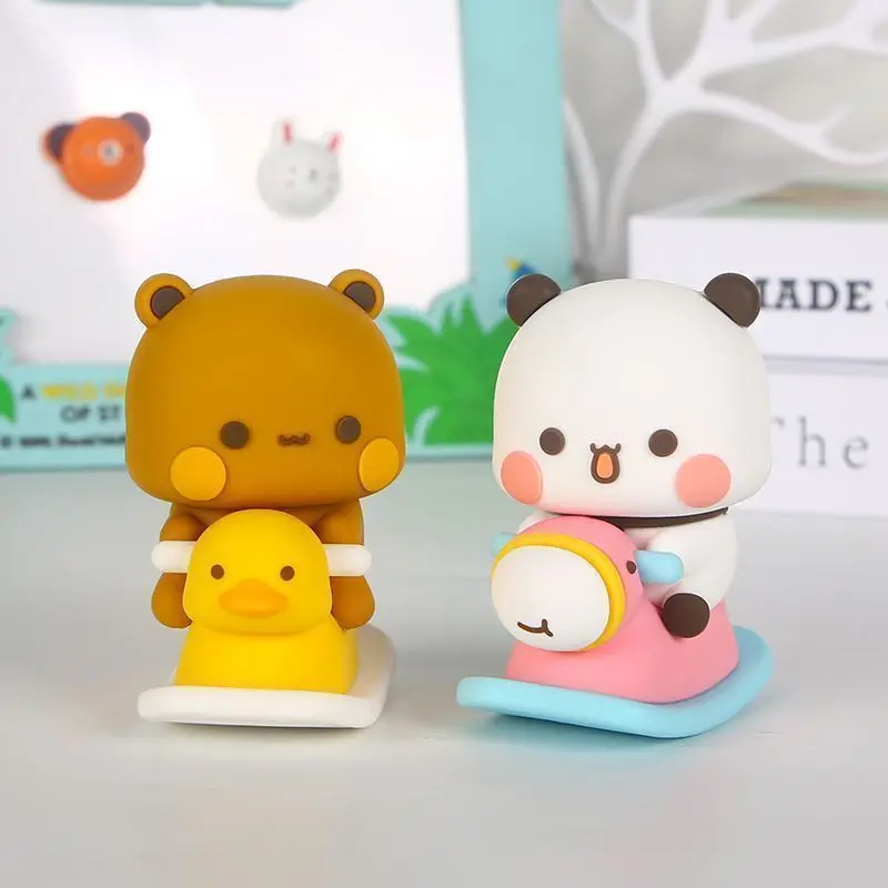 

8 шт. Kawaii мультфильм Бубу Дуду панда медведь фигурка милые животные автомобильные украшения панда модель игрушки кукла украшение дома подарки на день рождения