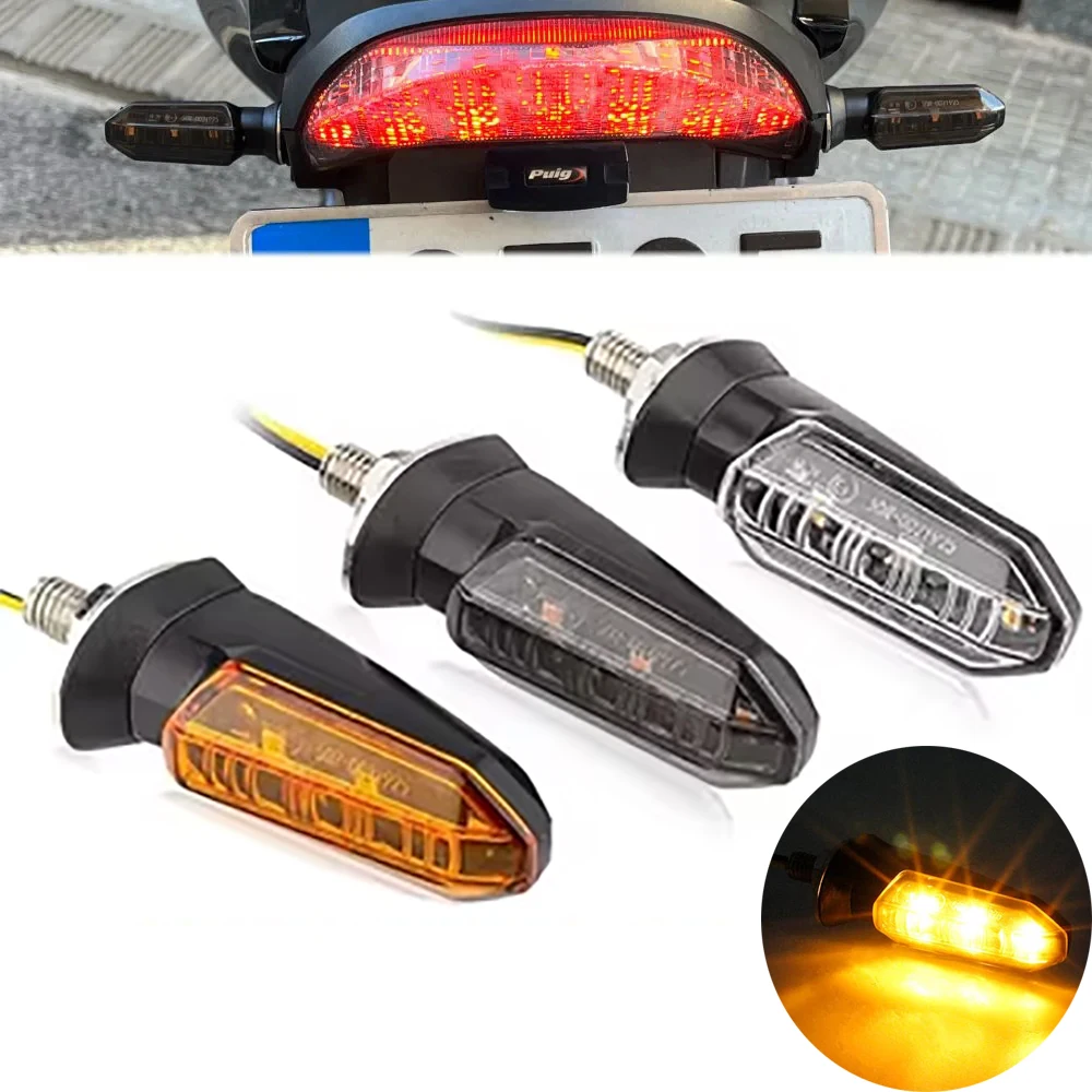 8mm mini motocicleta led luzes de sinal volta âmbar piscando lâmpada para honda cbr500r cbr650f cb500x crf250l moto indicador