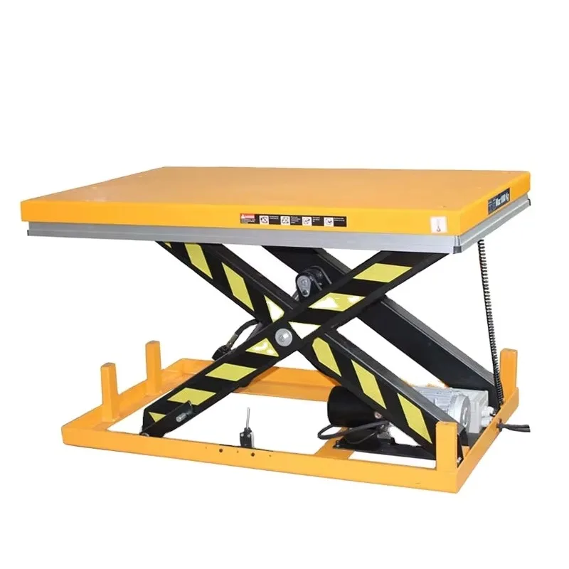 

Hot Sale Hydraulic Lifting Platform at Floor Level Rated Load Capacity Low Profile Electric Warehouse Scissor Lift Table