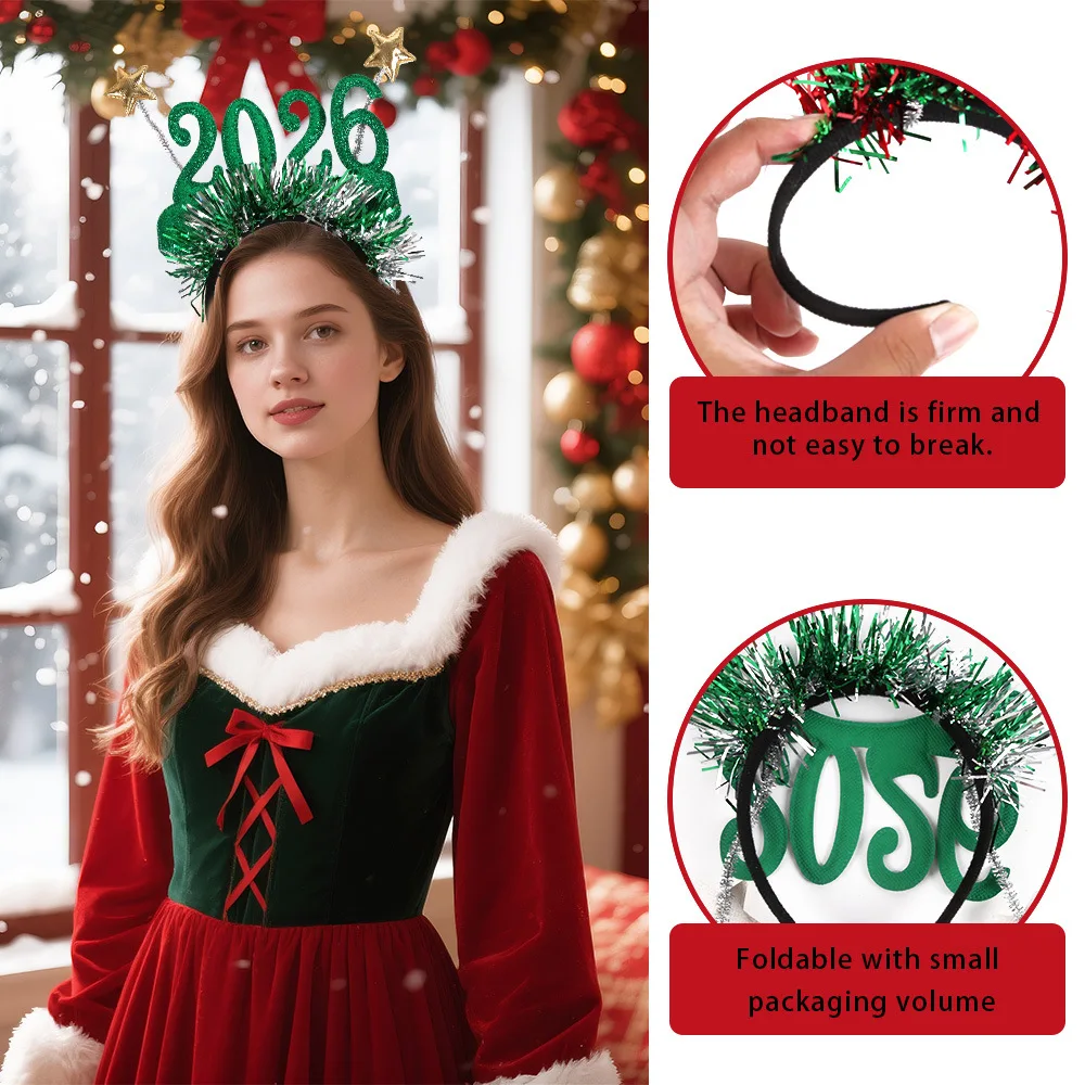 Lunettes numériques amusantes sur le thème de noël 2026, décoration de fête, cadre Photo du nouvel an, lunettes créatives pour les célébrations de vacances