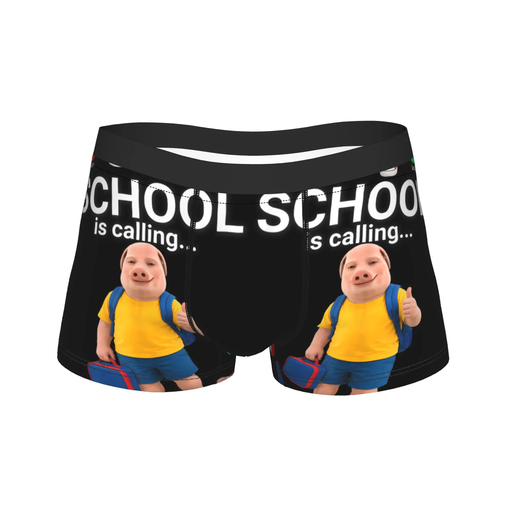 John Pork Back to School Underwear  Men's Underpants Printing Elastic Boxer Shorts High Quality Shorts Briefs Big Size