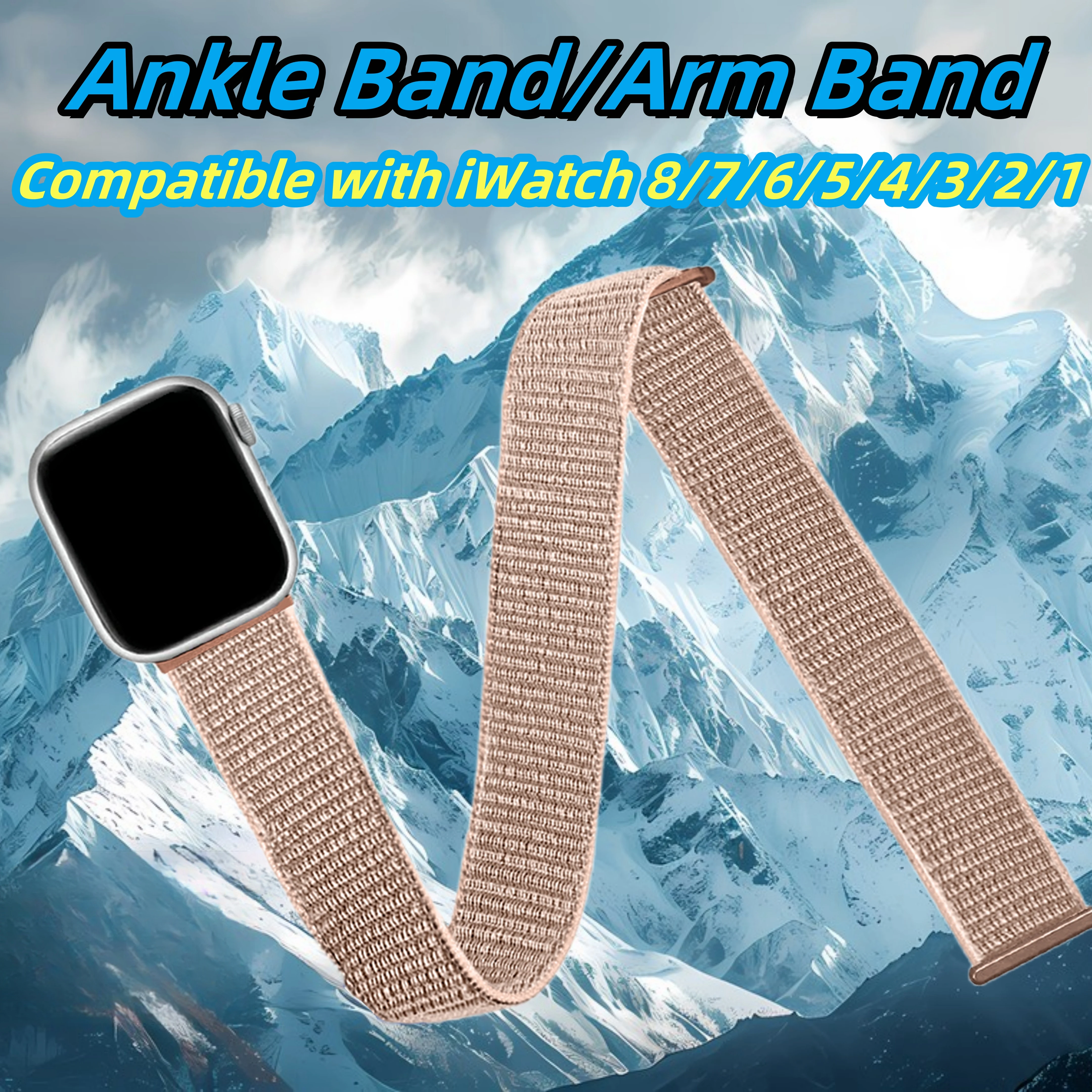 Elasticized Velcro For Athletic Arm Bands For iWatch 49mm 45mm 44mm 42mm 41mm 40mm 38mm iwatch Series 3 5 Se 6 7 8 9 10