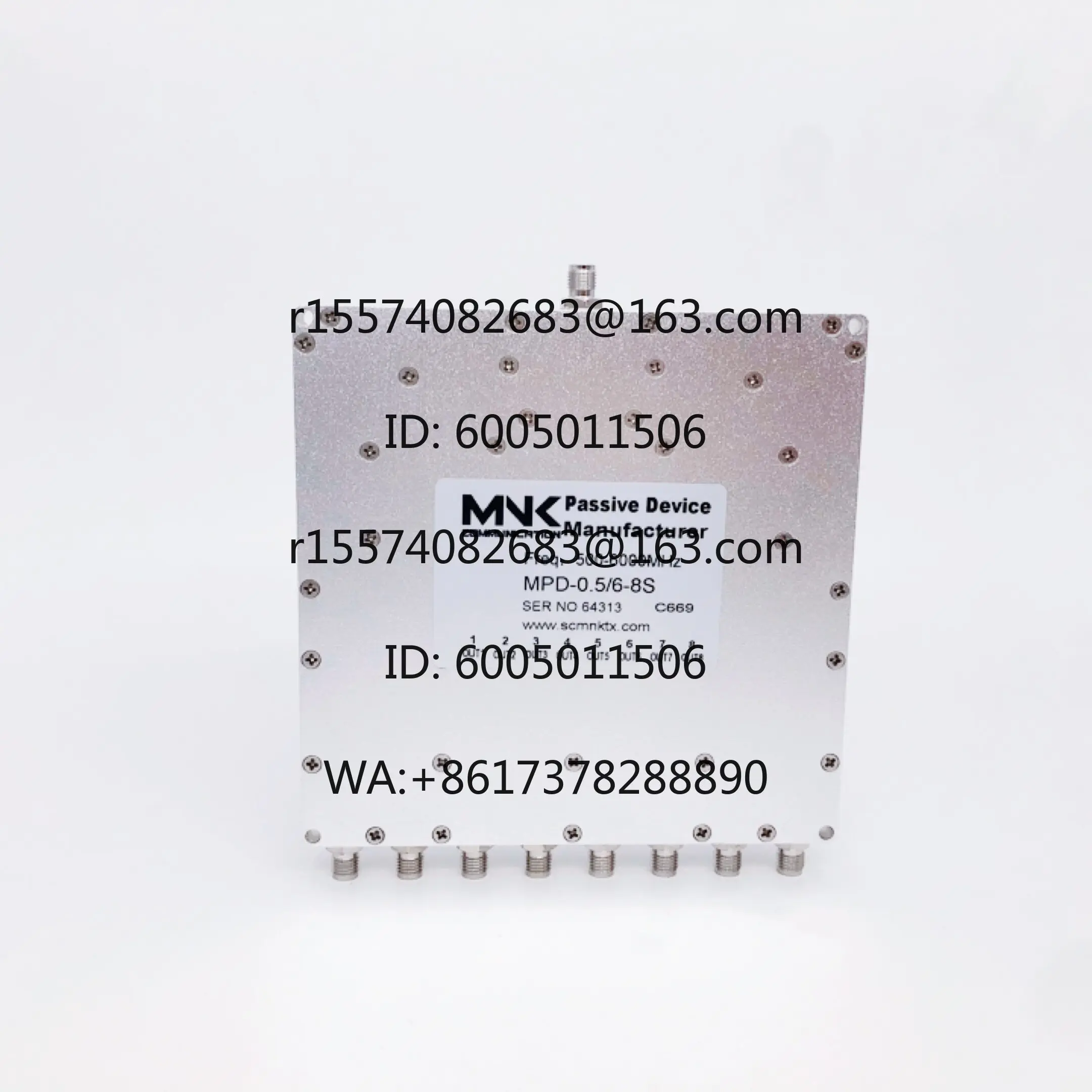 SMA head 500-6000M RF microstrip eight power divider power eight distribution combiner 0.5-6 G