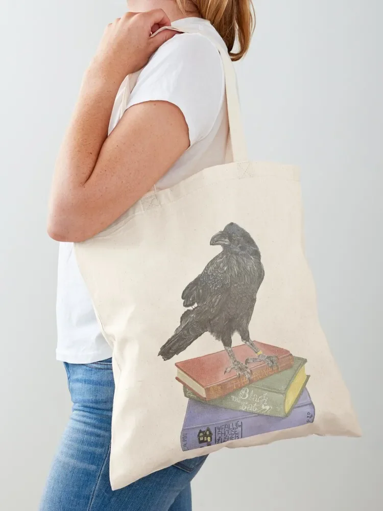 

Arty Raven - Inspired by the poem by Edgar Allan Poe - in Pastel Tote Bag eco pack foldable reusable bag