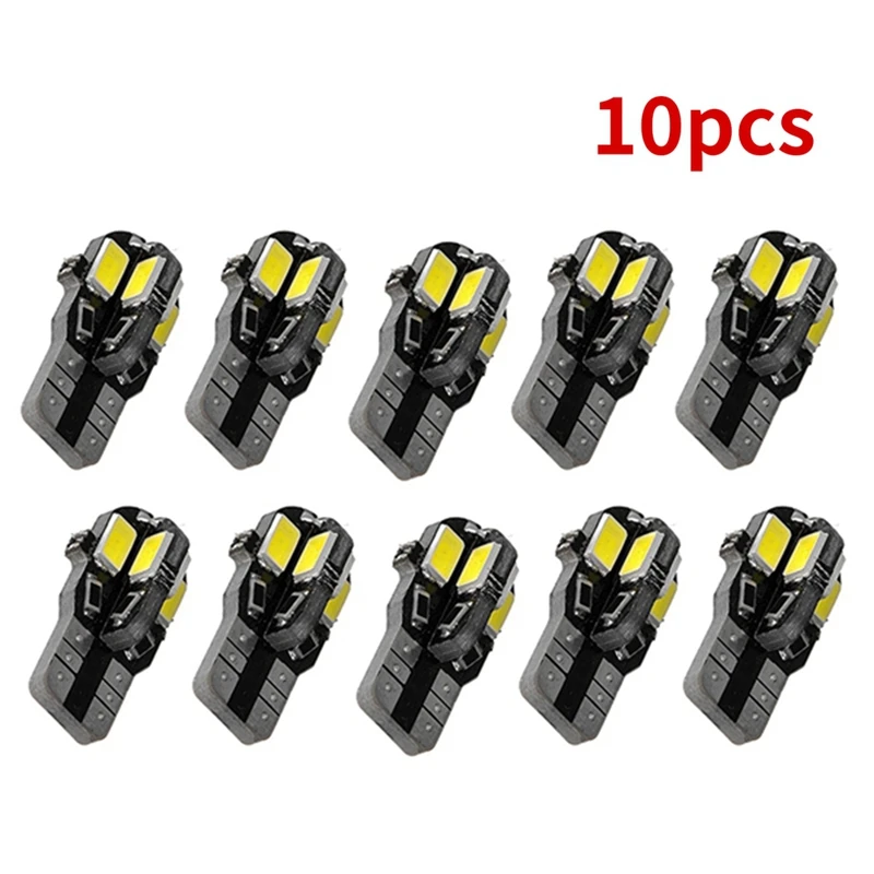 Car Interior Wedge Light Bulb Width Light License Plate Light Parking Light Automatic Signal Light T10 5630 8SMD 6000K