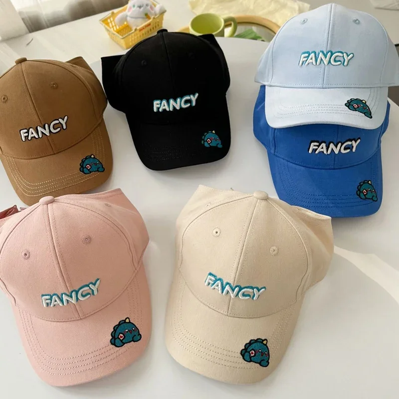 

Summer Baby Duck Tongue Cap Cute Letter Kids Empty Top Sun Hat Outdoor Sunshade Children Baseball Caps
