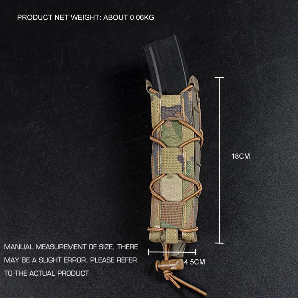MP5 MP7 Magazine Pouch MOLLE Hunting Shooting Airsoft 9mm .45 Long Single Mag Holder Pouch Quick Release Tactical Belt Equipment view 2