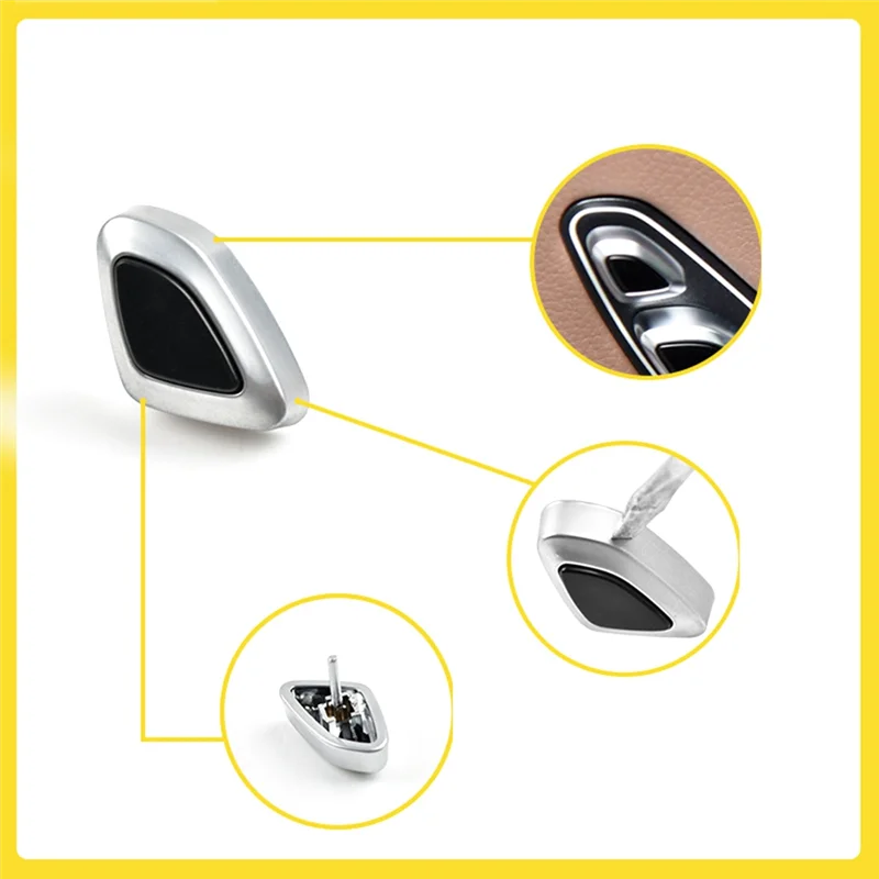 

Durable Left and Right Seat Headrest Adjust Switch Button Car Accessories