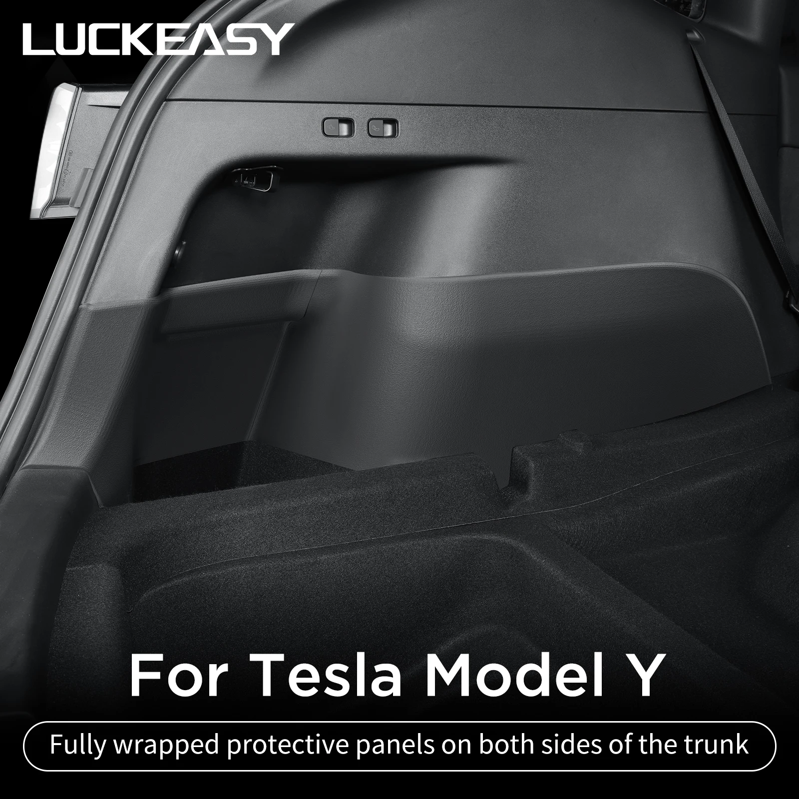 

For Tesla Model Y 2024 Rear Trunk Side Anti-Kick Pad Full Coverage Protection Kit Car Anti-dirty Pad 4Pcs Interior Accessories