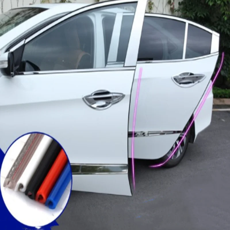 Car Door Trips Rubber Edge Protective 5M Strips Side Doors Moldings Adhesive Scratch Protector Vehicle Cars Auto Door Protector