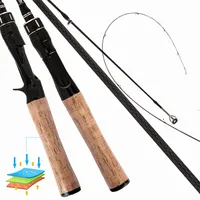 UL Fishing Rod Carbon Fiber 1.8m 1.68m 2 Section for Baitcasting Fishing Ultralight Lure Trout Pole Spinning/Casting Test 0.5-8g